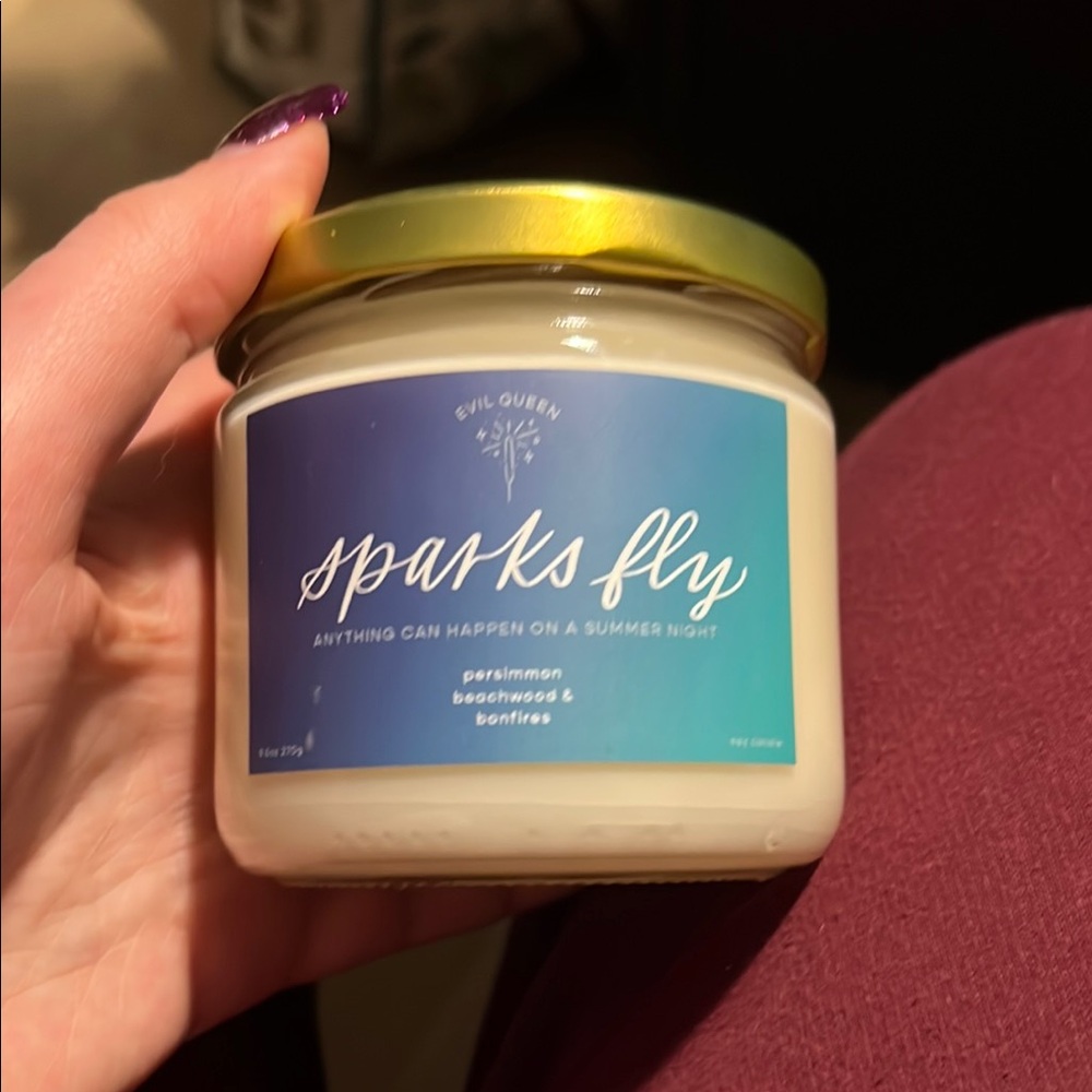 Evil queen persimmon and beach wood candle